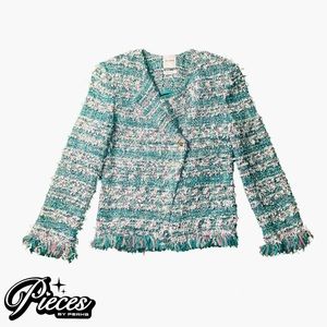 RARE St. John Tweed Multicolored - Teal Blazer
Jacket